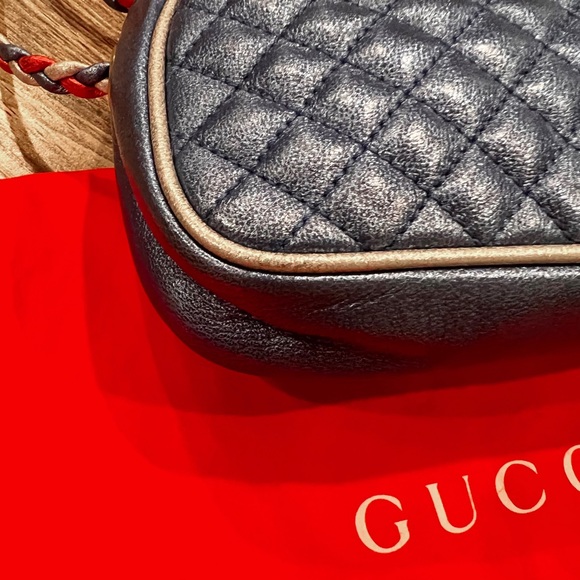 SOLD🚫Gucci trapuntata camera crossbody shoulder blue red quilted bag - Picture 15 of 15